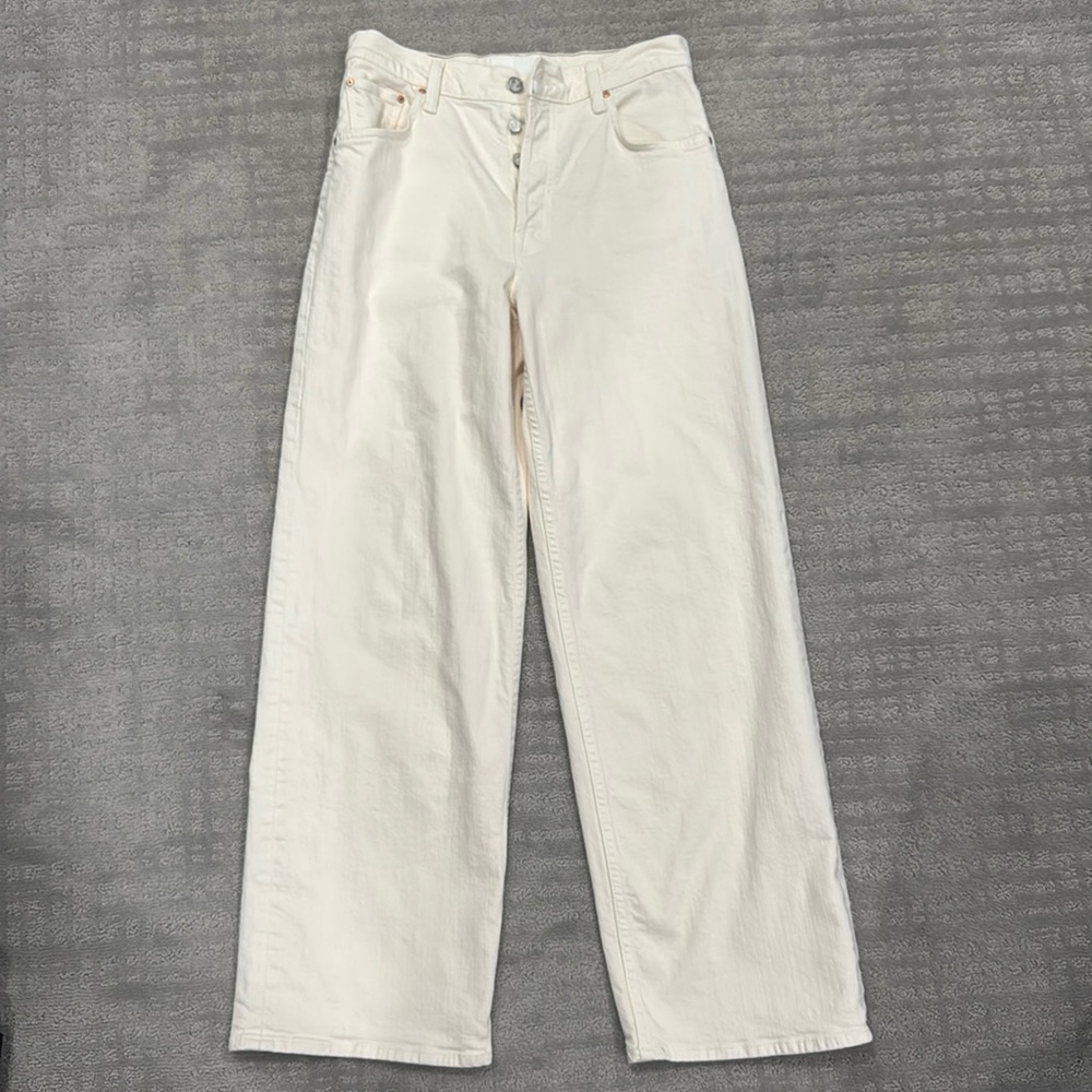 Mother High Waisted Spinner Skimp Jean Cream/Off White 27
